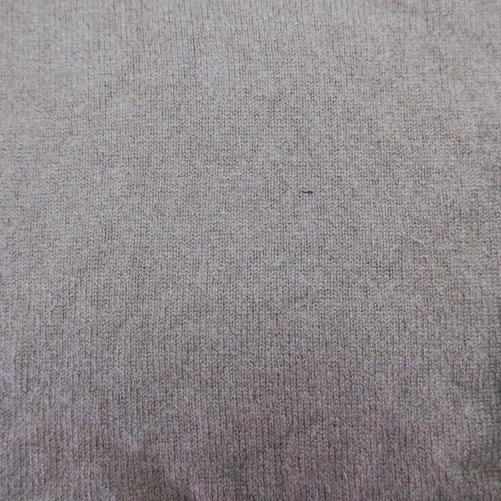 Vintage Lyle & Scott Mens Sweater M/L Scotland Cashmere V-Neck Size Beige 90s - Picture 5 of 9